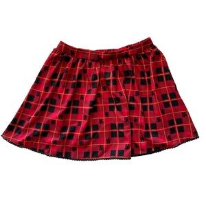 Hot Topic Harry Potter Gryffindor Red Checkered Skater Skirt Size XL Pull On